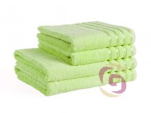 Bambusový ručník Pruhy - světle zelený