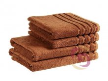 Bambusový ručník Pruhy - hnědý