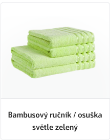 Nejprodávanější bambusový ručník - Pruhy - světle zelený